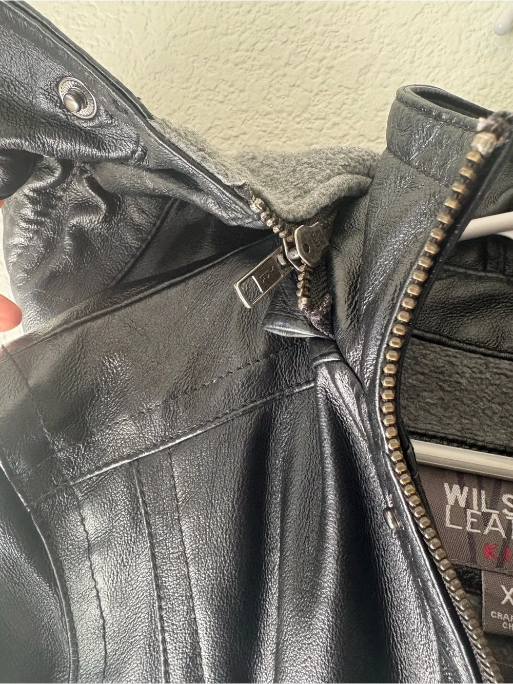 Wilsons Leather kids jackets with detachable hood